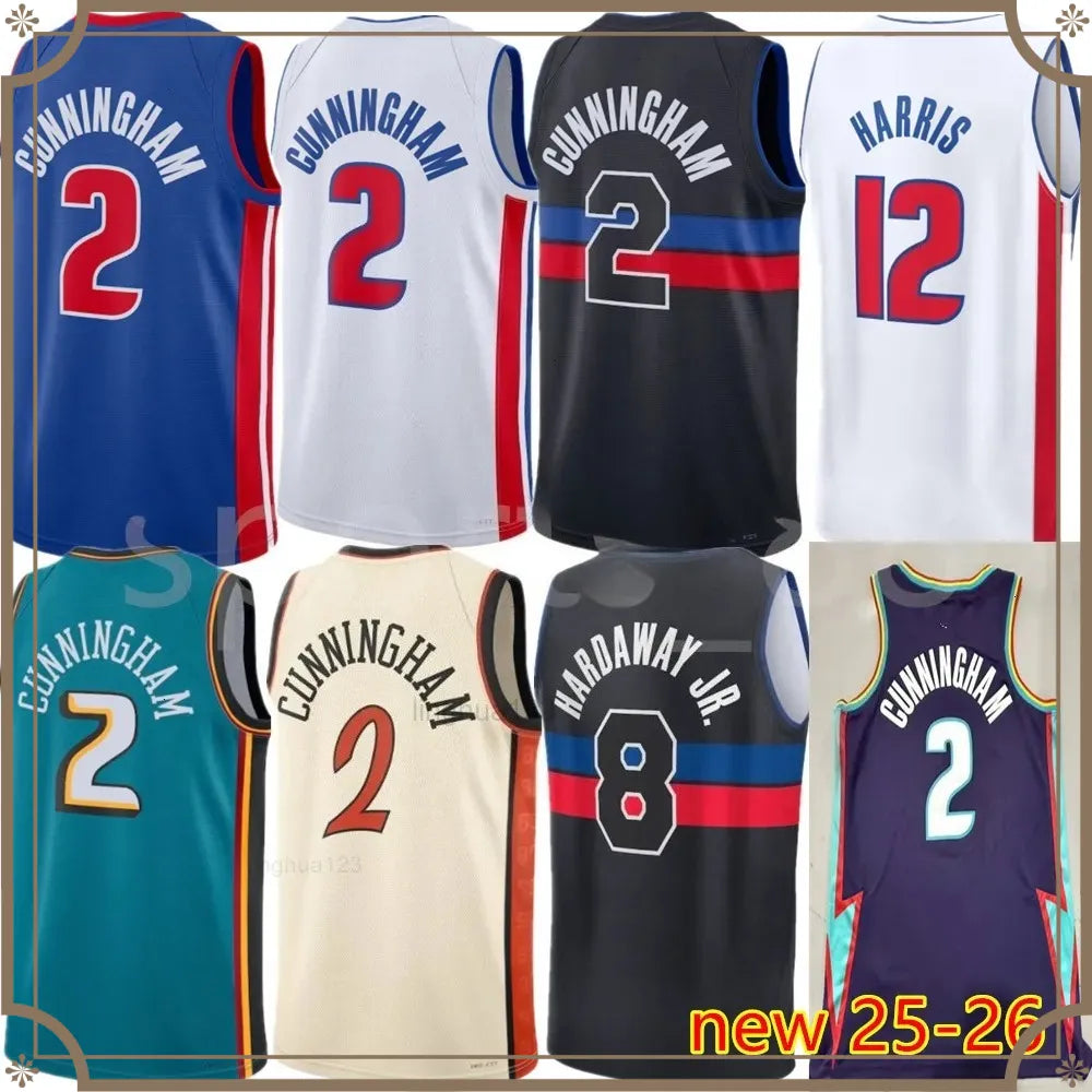 Cade Cunningham Basketball Jerseys Piston Jaden Ivey Jalen Duren Ausar Thompson  - SitterJersey.com