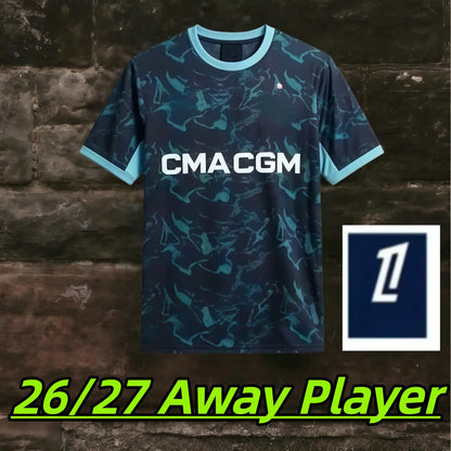 26 27 Maillot Marseille 2027 OM Monumentale Soccer Jerseys GREENWOOD RULLI BALER - SitterJersey.com