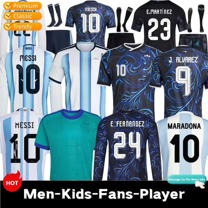 2026 Argentina World Cup 26 27 Soccer Jerseys MARADONA J ALVAREZ MESSIS DE PAUL  - SitterJersey.com