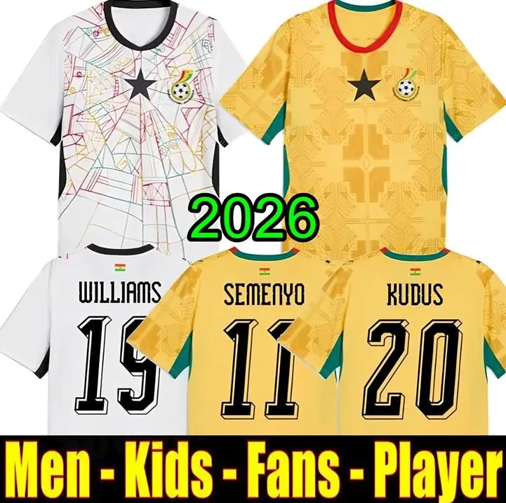 2026 2027 Ghana national football team Soccer Jerseys 25 26 27 J.AYEW A.FATAWU E - SitterJersey.com