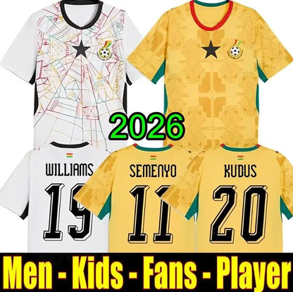 2026 2027 Ghana national football team Soccer Jerseys 25 26 27 J.AYEW A.FATAWU E - SitterJersey.com