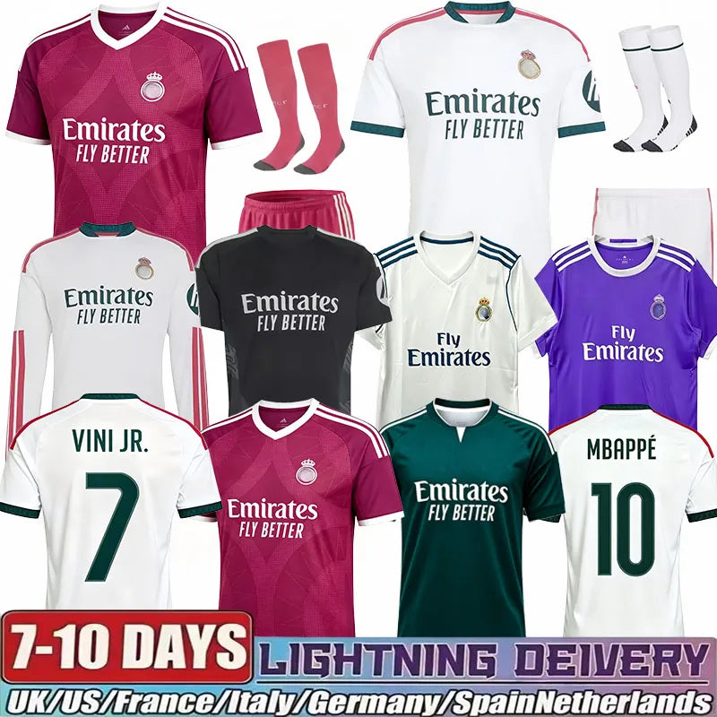 MBAPPE Soccer Jerseys BELLINGHAM chandal VINI JR Children Football Shirt Top Val - SitterJersey.com