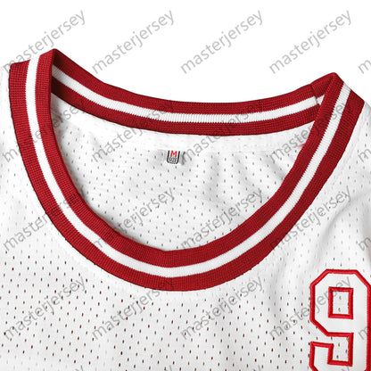 #9 WAYNE Men's Basketball Jersey Sweatshirt - Embroidered Movie Mesh Sleeveless  - SitterJersey.com