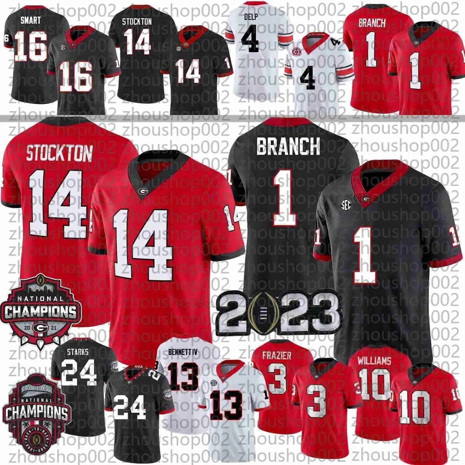 Georgia Bulldog Football Jersey College Gunner Stockton Zachariah Branch Kaiden  - SitterJersey.com