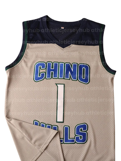 Mens CHINO HILLS 1 BALL Basketball Jersey Breathable Stretchy Sleeveless Sports  - SitterJersey.com