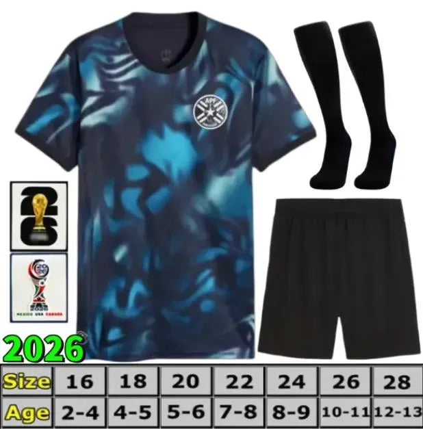 2026 Paraguay Mens Soccer Jerseys M. ALMIRON M. VILLASANTI J. ALONSO ENCISO Home - SitterJersey.com