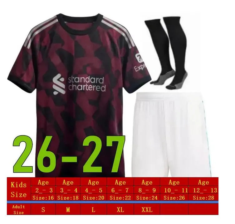 LFC 25 26 27 Liveropool Jersey ISAK WIRTZ EKITIKE M.SALAH VIRGIL Liveropool socc - SitterJersey.com