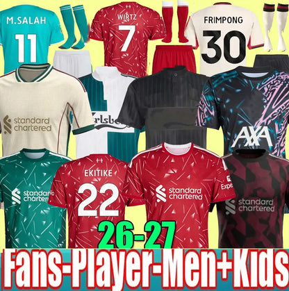 LFC 25 26 27 Liveropool Jersey ISAK WIRTZ EKITIKE M.SALAH VIRGIL Liveropool socc - SitterJersey.com