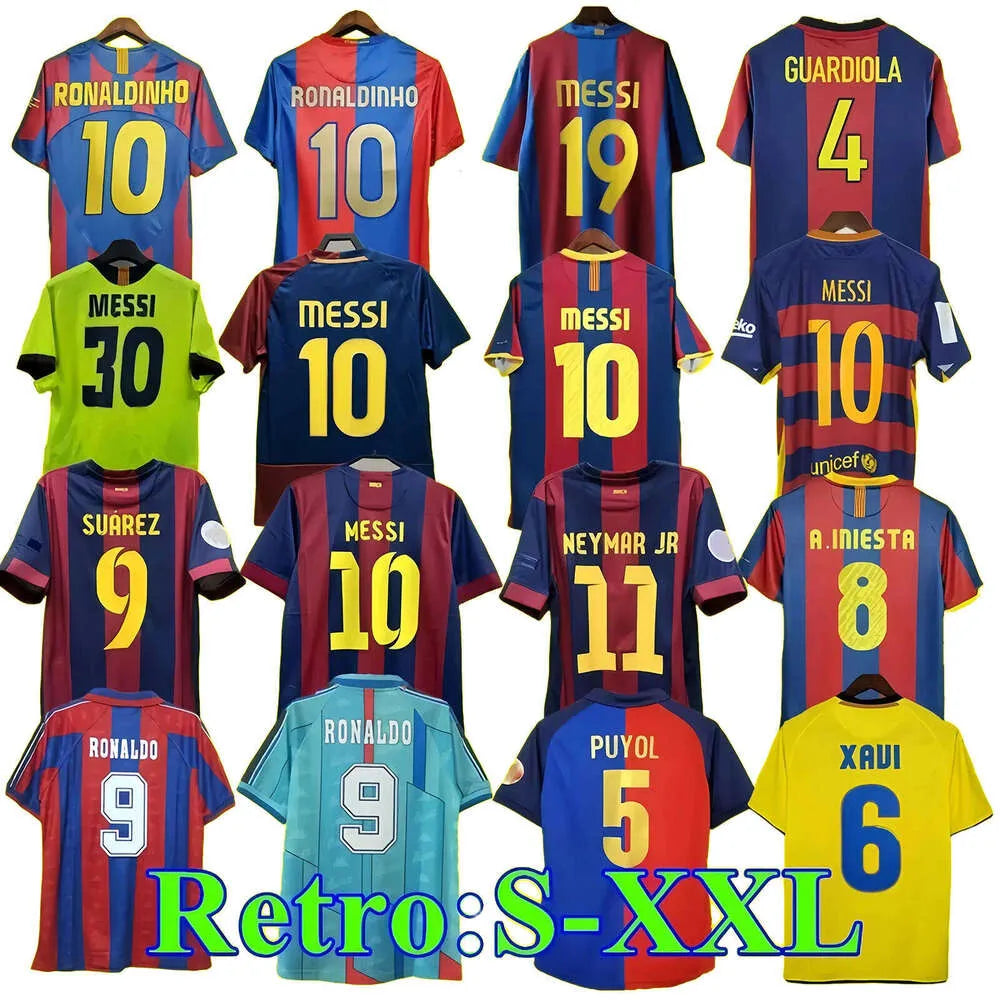 Barcelona Vintage Football Jersey 2002-2018 Messi Ronaldinho Rivaldo Iniesta Ret - SitterJersey.com