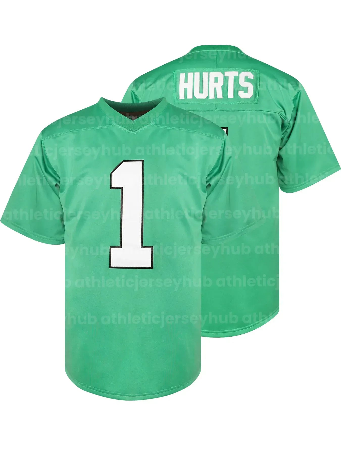 Men's 1 Black 26 62 Green America Football Jersey - Breathable, Short Sleeve, V- - SitterJersey.com