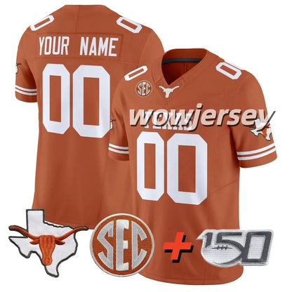 2026 Texas Longhorns Arch Manning Football Jersey Derrek Cooper Ryan Wingo Trevo - SitterJersey.com