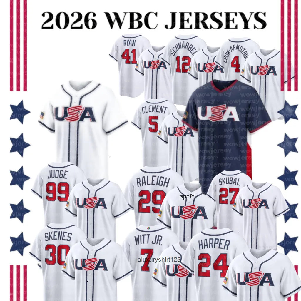 3 Harper 2024 Jerseys Turner Realmuto Nola Red Schwarber Castellanos Custom Jere - SitterJersey.com