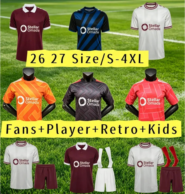 26 27 Heart of Midlothian Soccer Jerseys Hearts Home Fans BOYCE SHANKLAND DEVLIN - SitterJersey.com