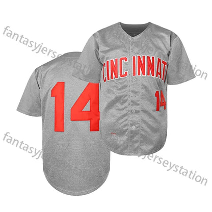 Men's #5 Embroidered Baseball Bench Jersey - V-Neck, Short Sleeve, Polyester Spo - SitterJersey.com