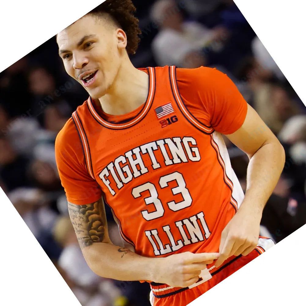 2 Andrej Stojakovic Illinois Fighting Illini Basketball Jersey Tomislav Ivisic K - SitterJersey.com