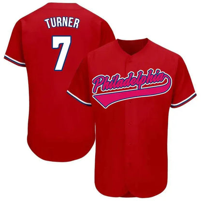 3 Harper 2024 Jerseys Turner Realmuto Nola Red Schwarber Castellanos Custom Jere - SitterJersey.com