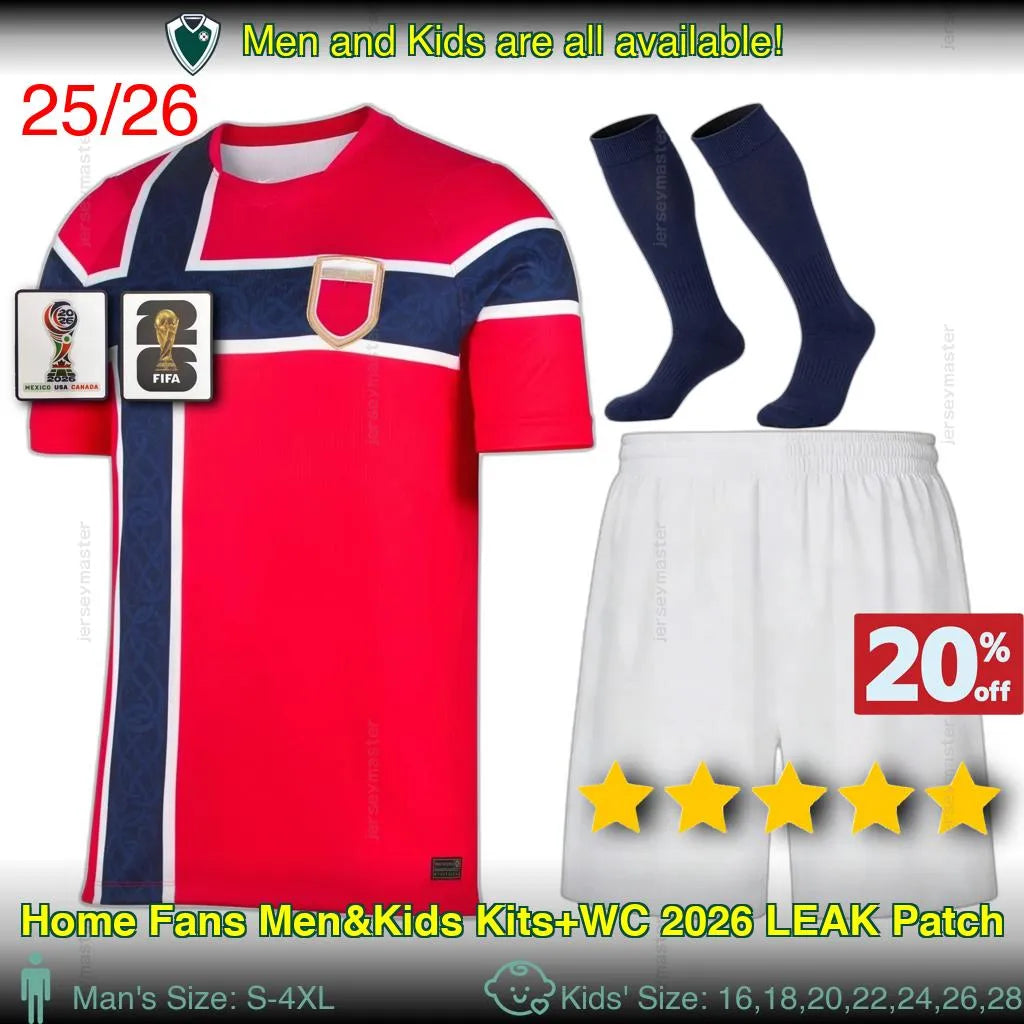 2026 Norway HAALAND 2026 World Cup soccer jerseys SORLOTH NUSA AASGAARD HORN MYH - SitterJersey.com