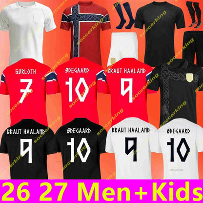 Norways HAALAND 2026 World Cup soccer jerseys SORLOTH NUSA AASGAARD HORN MYHRE D - SitterJersey.com