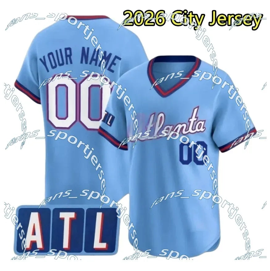 AtlantaBraves USA 250 Fourth of July Stadium Jersey Ronald Acuna Jr. Austin Rile - SitterJersey.com