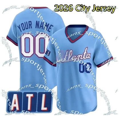 AtlantaBraves USA 250 Fourth of July Stadium Jersey Ronald Acuna Jr. Austin Rile - SitterJersey.com
