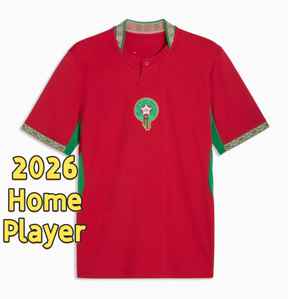 25 26 Morocco Soccer T Shirt NO10 Brahim HAKIMI ZIYECH Player Youth Sport Footba - SitterJersey.com