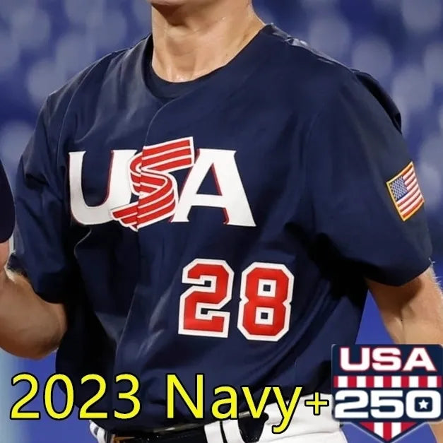 2025 2026 WBC USA Team Baseball Jersey Aaron Judge Bryce Harper Mookie Betts Bob - SitterJersey.com