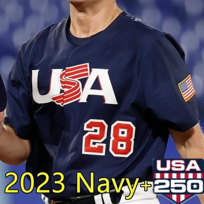 2025 2026 WBC USA Team Baseball Jersey Aaron Judge Bryce Harper Mookie Betts Bob - SitterJersey.com