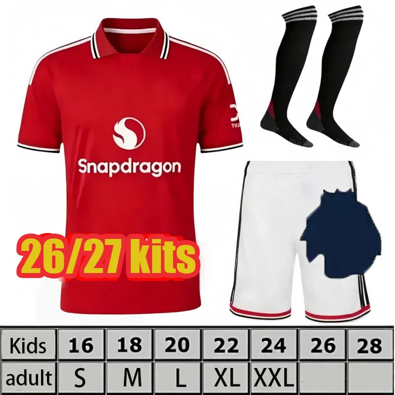 ManUnited SESKO MBEUMO CUNHA 25 26 27 Soccer Jerseys football shirts B. FERNANES - SitterJersey.com