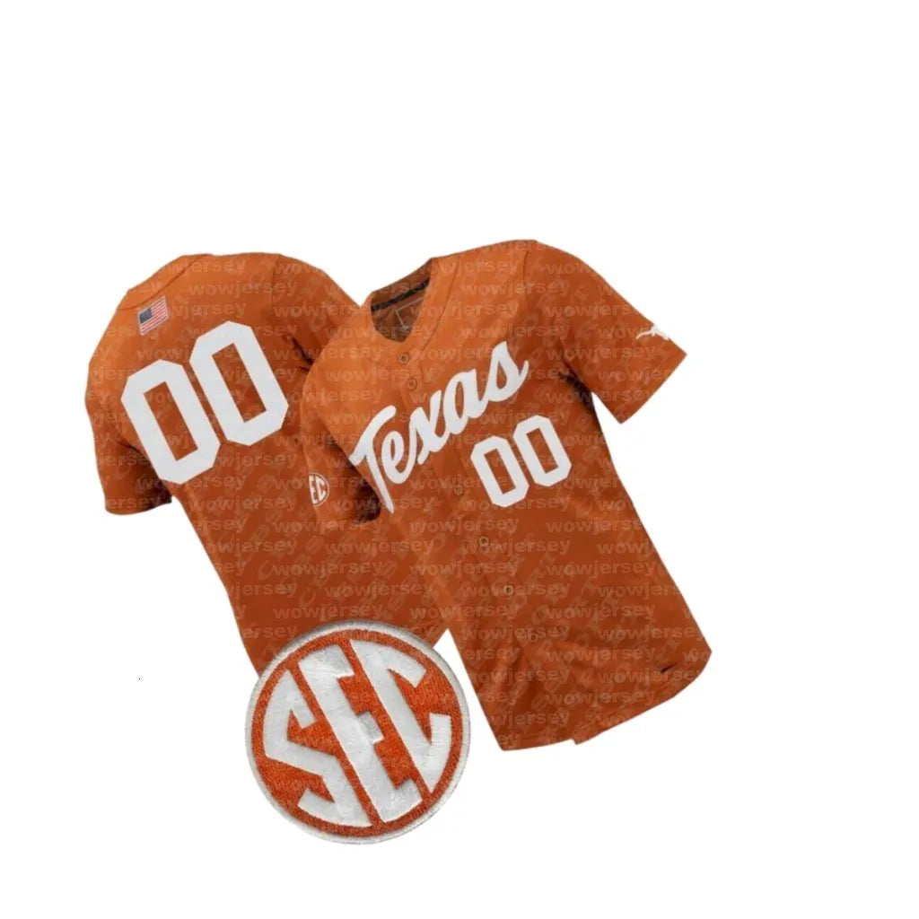 Texas Longhorns Baseball Jerseys Luke Harrison Cal Higgins Max Grubbs Connor McC - SitterJersey.com