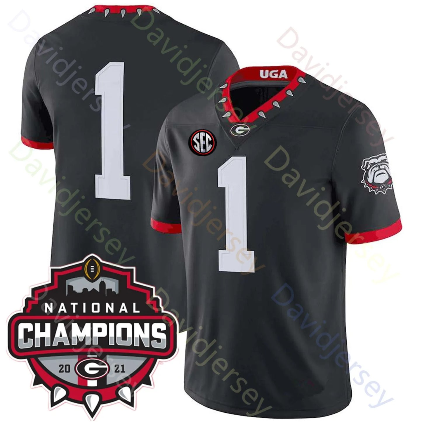 Georgia Bulldog Football Jersey College Gunner Stockton Zachariah Branch Kaiden  - SitterJersey.com
