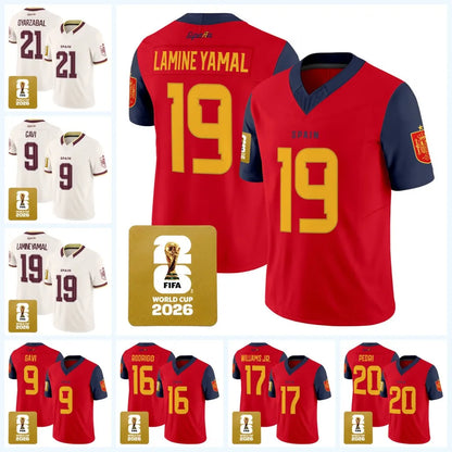 World Cup Spain Soccer Jersey 2026 Spain World Cup LAMINE YAMAL Soccer Jerseys WILLIAMS JR MORATA FABIAN JOSELU OLMO Spanish Espana 26 27 Football Shirt RODRIGO PEDRI CARVAJAL Kids Kit - SitterJersey.com