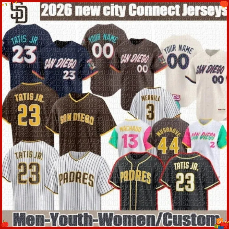 San Diegos Padres Jersey 23 Fernando Tatis Jr 2026 City Connect Nick Castellanos - SitterJersey.com