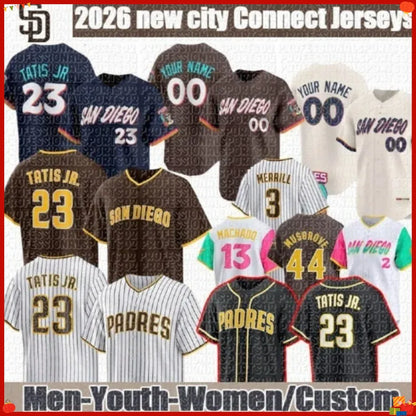San Diegos Padres Jersey 23 Fernando Tatis Jr 2026 City Connect Nick Castellanos - SitterJersey.com