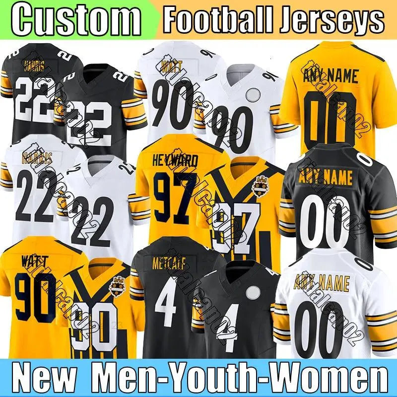 Pittsburghes SteelersS Jersey SteelersJersey 16 Drew Allar 17 Germie Bernard 71  - SitterJersey.com