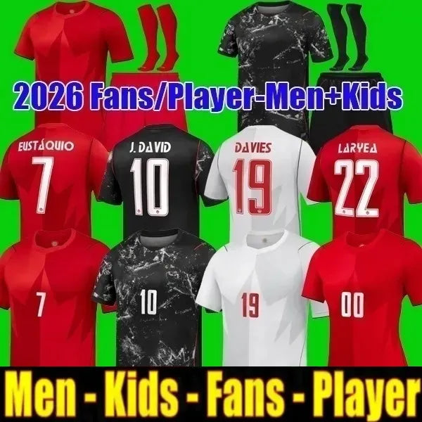 S-4XL Canada 2026 World Cup Away Third Kits DAVIES Soccer Jersey DAVID EUSTAQUIO - SitterJersey.com