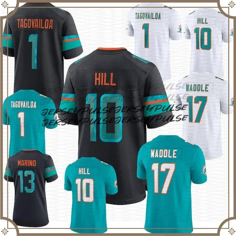 17 Jaylen Waddle Custom 2025 Rivalries Jersey 1 Tua Tagovailoa De'Von Achane Tyr - SitterJersey.com