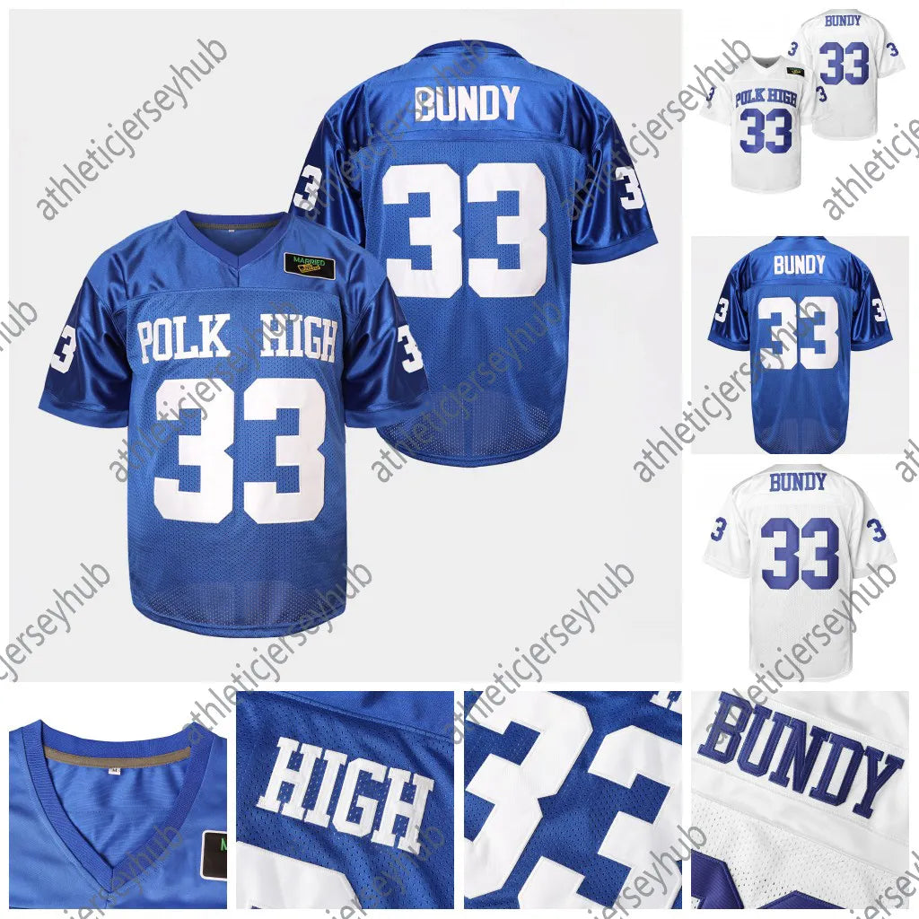 POLK HIGH #33 BUNDY Football Jersey Mens Outdoor American Clothing Soccer Tops M - SitterJersey.com