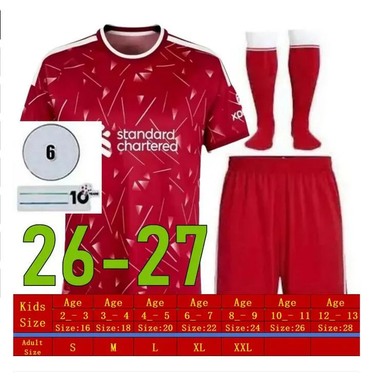 LFC 25 26 27 Liveropool Jersey ISAK WIRTZ EKITIKE M.SALAH VIRGIL Liveropool socc - SitterJersey.com