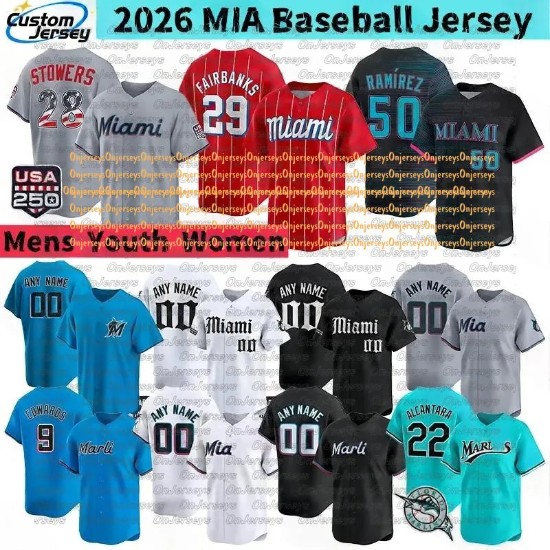Miamis Marlins Jersey Eury Perez Kyle Stowers Otto Lopez Sandy Alcantara Liam Hi - SitterJersey.com