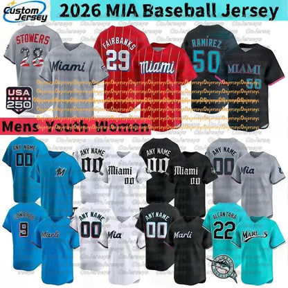 Miamis Marlins Jersey Eury Perez Kyle Stowers Otto Lopez Sandy Alcantara Liam Hi - SitterJersey.com