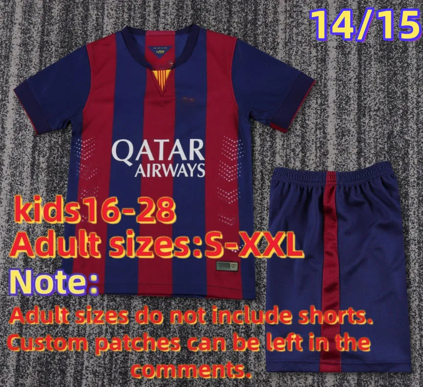 retro Barcelona jersey kids 92 95 98 99 03 04 15 16 17 RONALDINHO RIVALDO maillo - SitterJersey.com