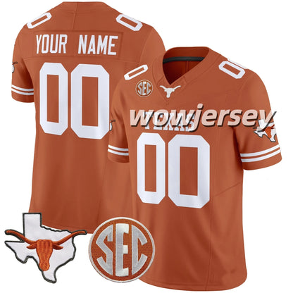 2026 Texas Longhorns Arch Manning Football Jersey Derrek Cooper Ryan Wingo Trevo - SitterJersey.com