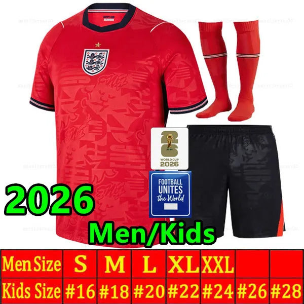 England Football Kit 2026 England 2026 World Cup Soccer Jersey Bellingham Palmer Eze Maguire EnglandS 26 27 Football Kits Football Shirt Rashford Kane Saka Rice Foden Women Men Kids Kits - SitterJersey.com