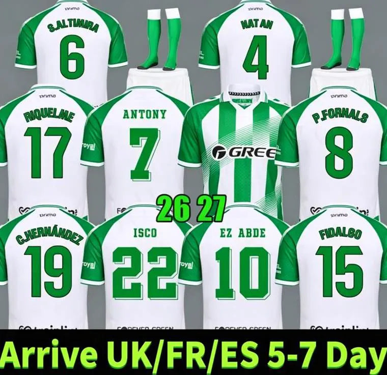 26 27 Real Betis Soccer Jerseys 2026 2027 ANTONY ISCO EZ ABDE AVILA CHIMY P.FORN - SitterJersey.com