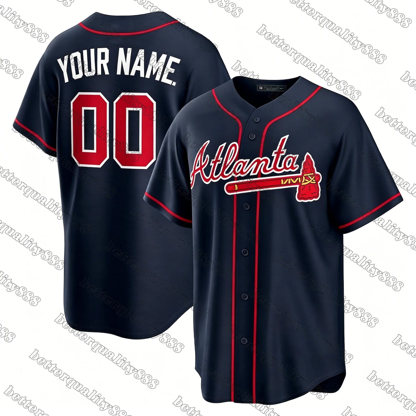 All-Star USA250 250th Ronald Acuna Jr. Braves Baseball Jersey 1 Ozzie Albies Spe - SitterJersey.com