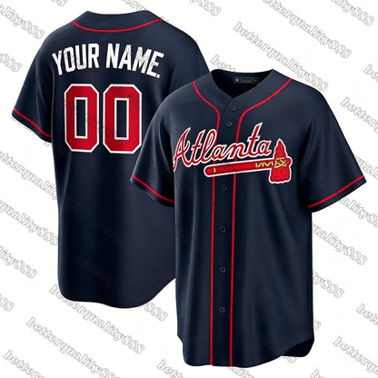 All-Star USA250 250th Ronald Acuna Jr. Braves Baseball Jersey 1 Ozzie Albies Spe - SitterJersey.com