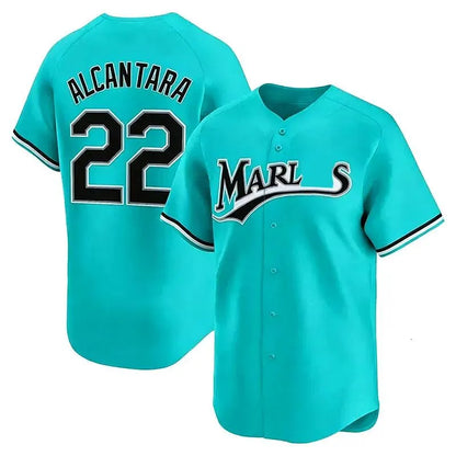 Miamis Marlins Jersey Eury Perez Sandy Alcantara Agustin Ramirez Fairbanks jerse - SitterJersey.com