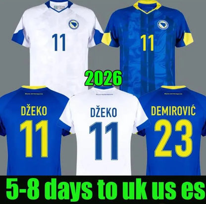 2026 Bosnia-Herzegovina World Cup Jerseys Bosnia and Herzegovina Dzeko Soccer Je - SitterJersey.com