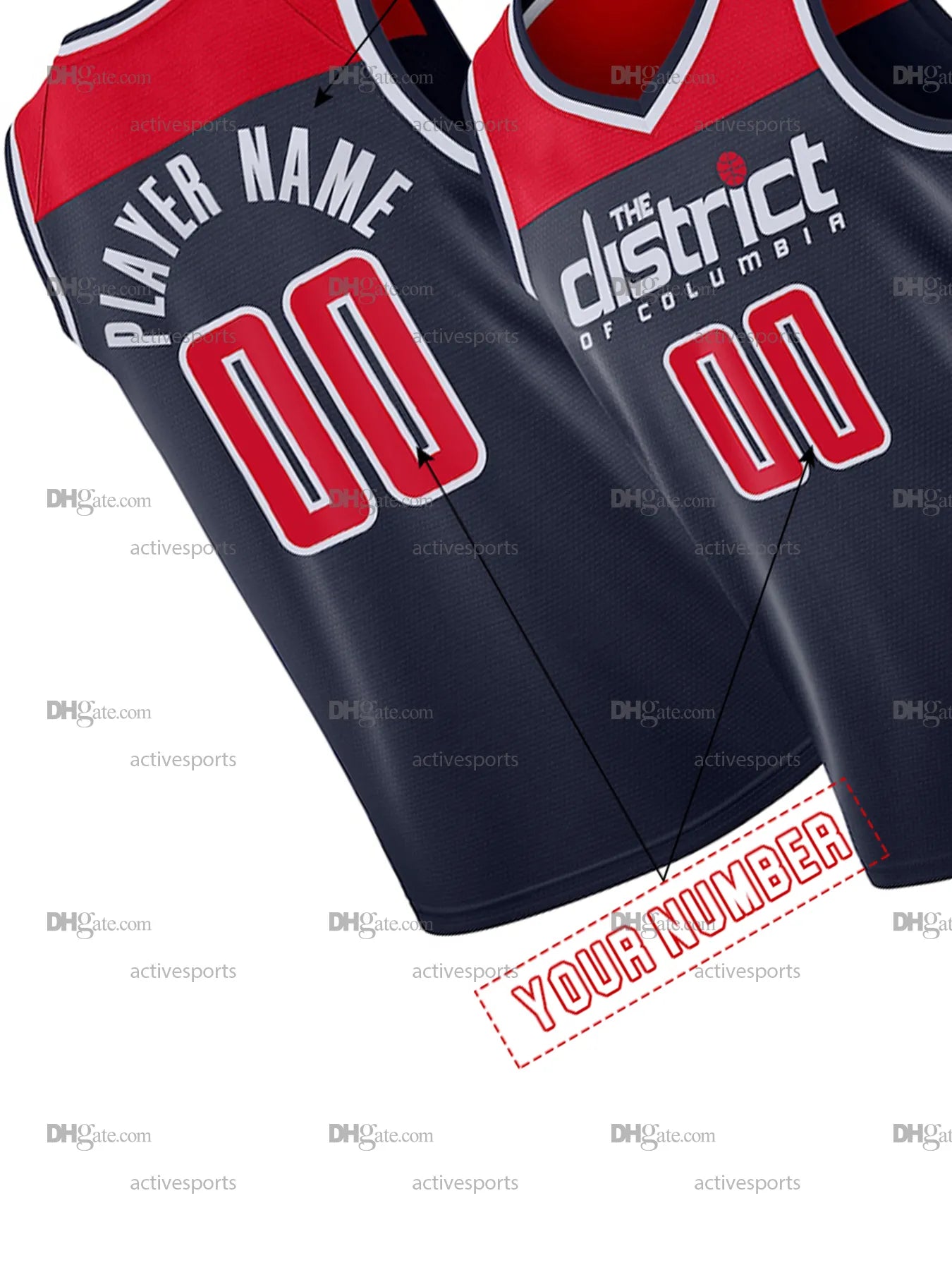 Custom 4 AJ Dybantsa Basketball Jerseys Trae Young Anthony Davis Alex Sarr Bub C - SitterJersey.com
