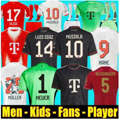 BayernS 2025 2026 2027 KANE MUSIALA OLISE soccer jerseys PAULOUIC LUIS DIAZ DAVI - SitterJersey.com